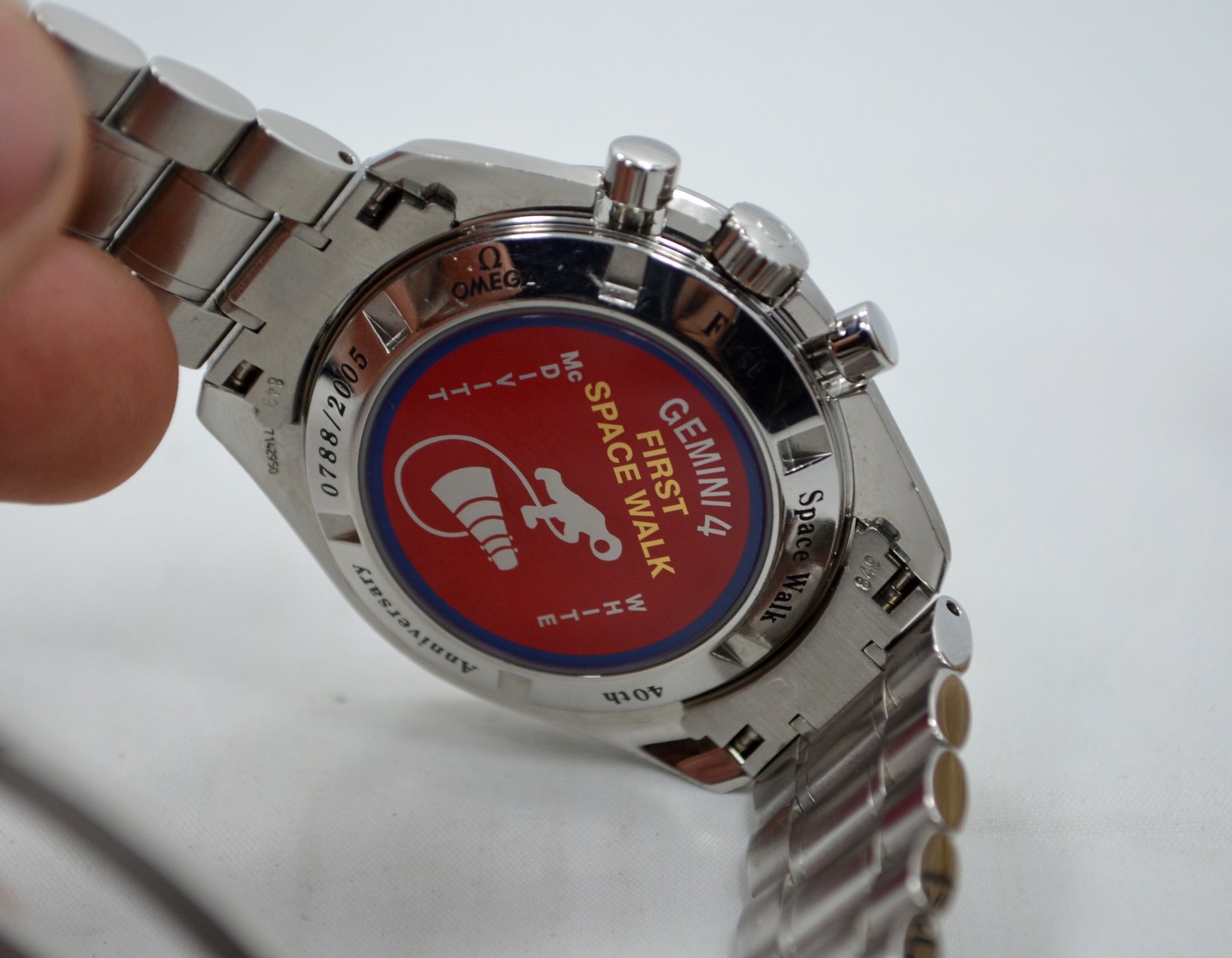 Omega Speedmaster Gemini IV 4 Chronograph 35658000 Blue Limited Wristwatch - Hashtag Watch Company