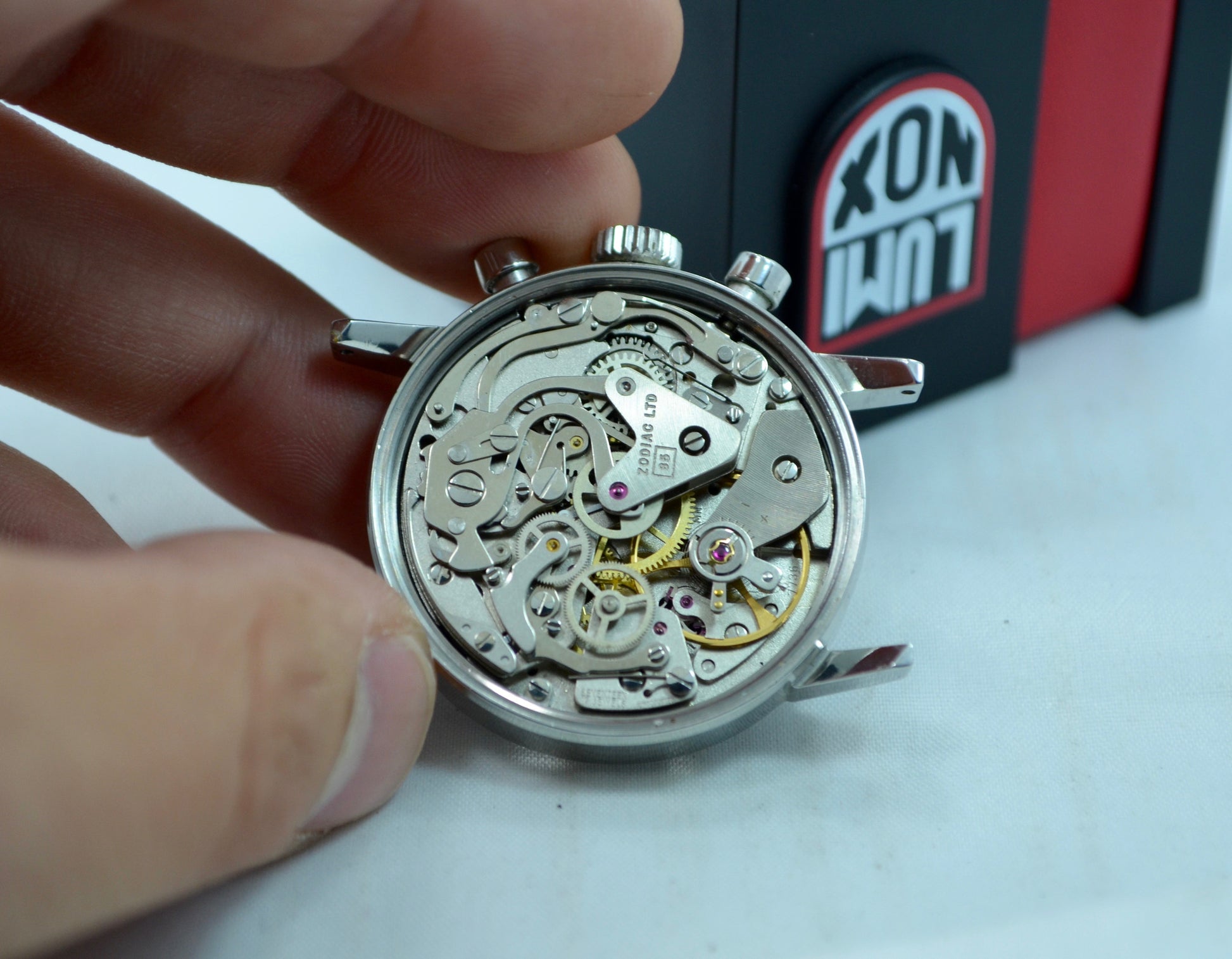 Vintage Clebar 73623 Steel Chronograph "Poor Mans Carrera" Reverse Panda Valjoux 7736 - Hashtag Watch Company