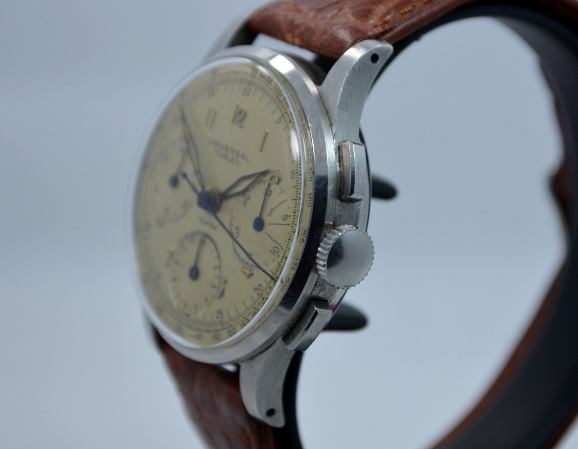 Vintage Universal Geneve Compax Türler Signed Steel Chronograph Cal. 285 Wristwatch 1950's - Hashtag Watch Company