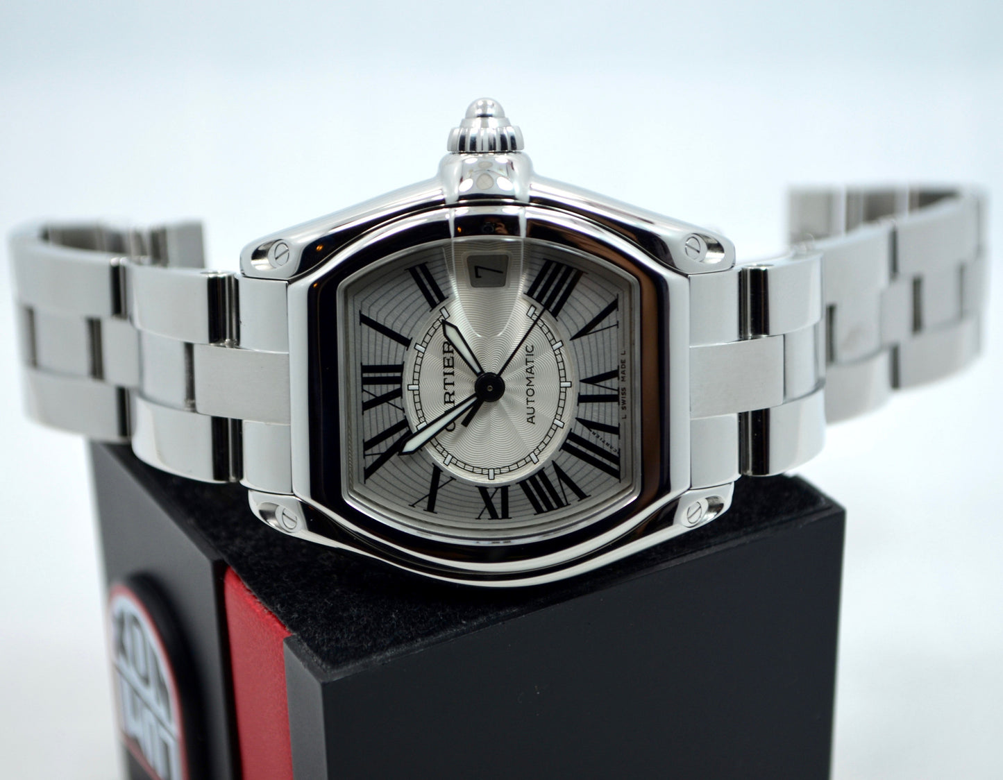 Cartier Roadster W62025V3 2510 Steel Roman Large Size Automatic Watch Box Papers - Hashtag Watch Company