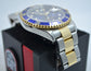 Rolex Submariner 16613 T Blue Two Tone 18K Gold Steel "F" Serial Wristwatch Box Papers - Hashtag Watch Company