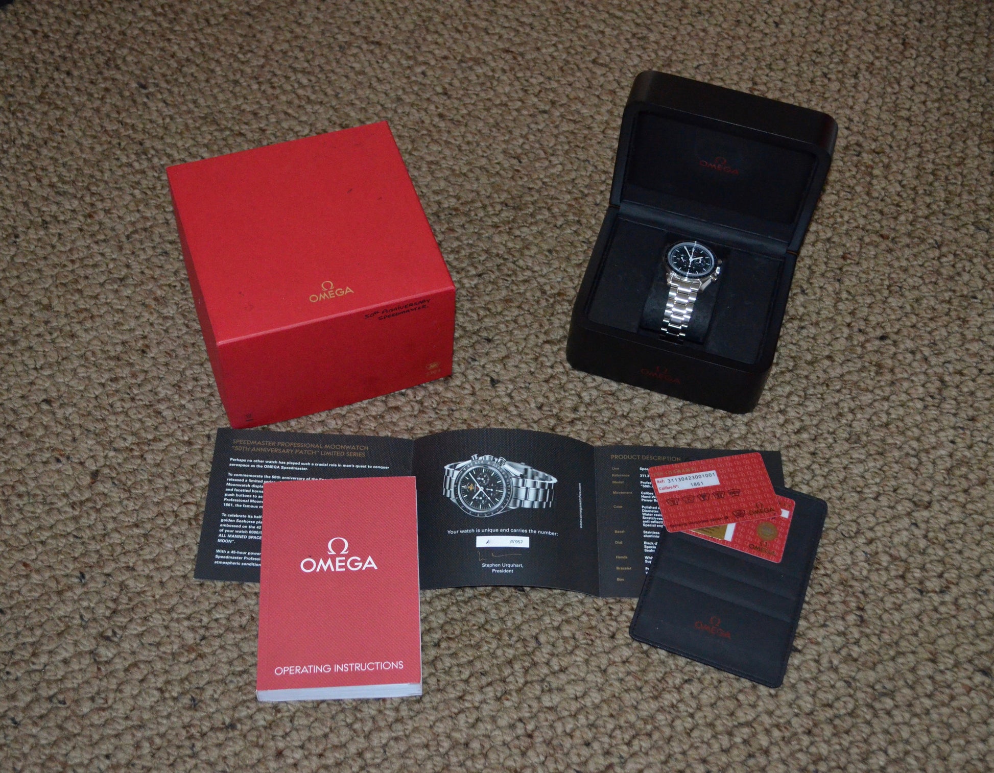 Omega Speedmaster 50th Anniversary 311.30.42.30.01.001 Professional Moon Watch Box Papers - Hashtag Watch Company