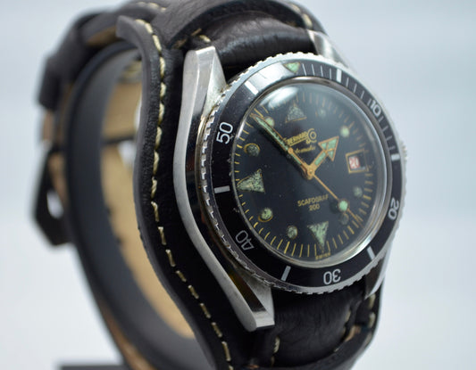 Vintage Eberhard & Co. Scafograf 200 Date Stainless Steel Divers Watch - Hashtag Watch Company