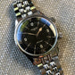 Vintage Longines Super Compressor 7042 Stainless Steel Automatic Black Gilt Wristwatch 1960's - Hashtag Watch Company