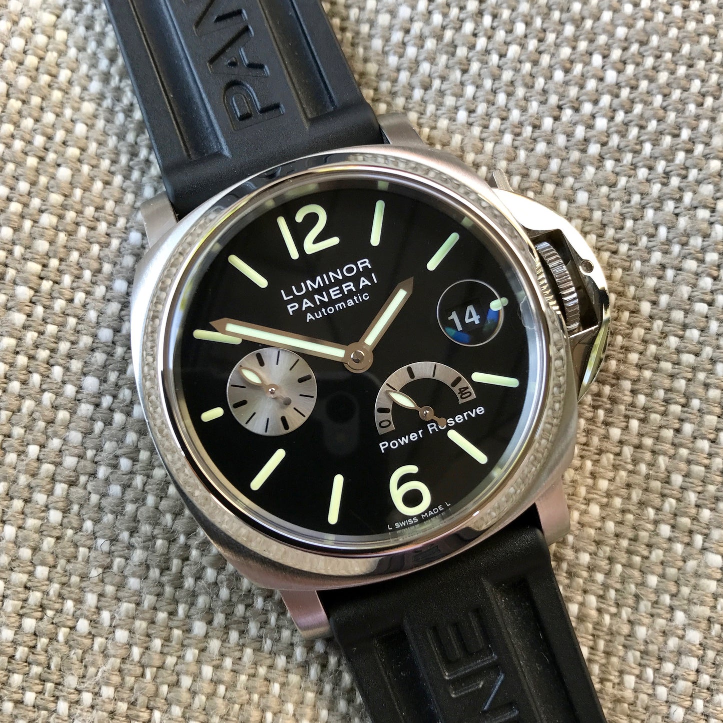 Panerai Luminor PAM 125 40mm Stainless Steel Automatic Wristwatch Box Papers - Hashtag Watch Company