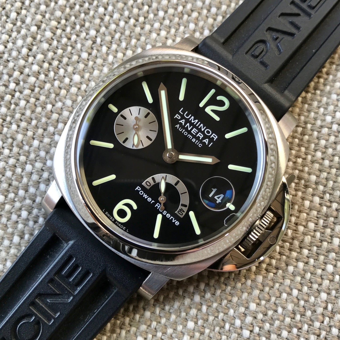 Panerai Luminor PAM 125 40mm Stainless Steel Automatic Wristwatch Box Papers - Hashtag Watch Company