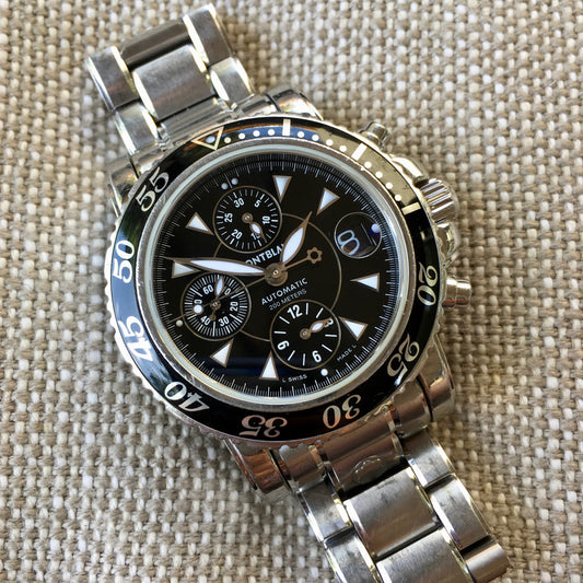 Montblanc Meisterstuck 7034 Chronograph Stainless Steel Automatic 42mm Wristwatch - Hashtag Watch Company