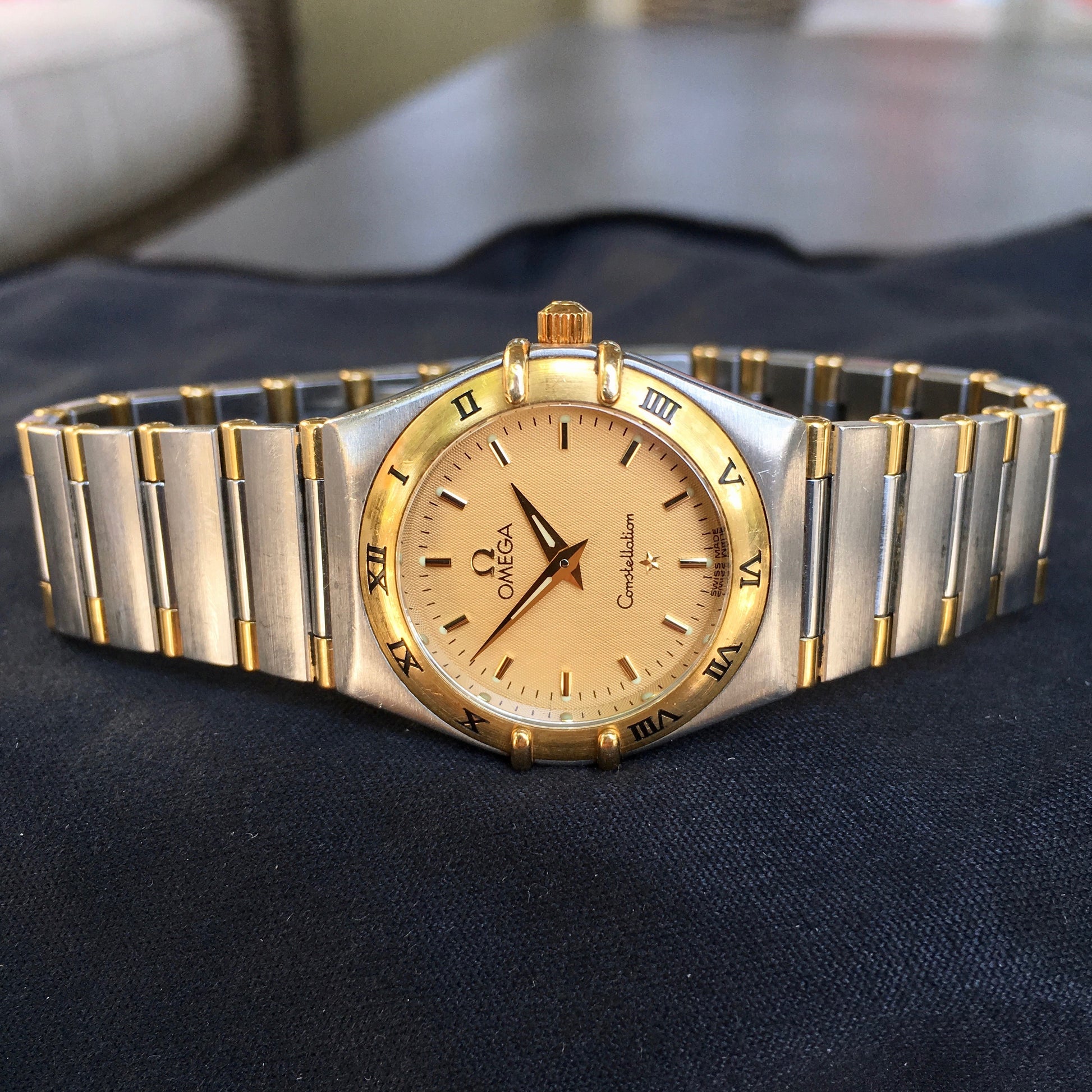 Omega Constellation Ladies Two Tone Steel Gold Champagne Quartz 25mm Wristwatch - Hashtag Watch Company