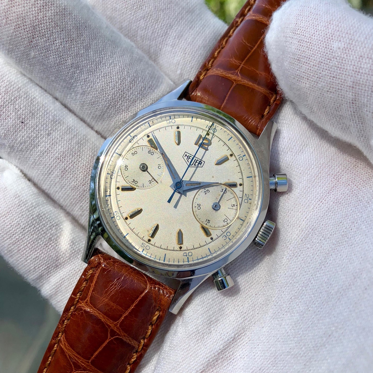 Vintage Heuer Pre Carrera 3336D Steel Decimal Tracking Chronograph 37mm Wristwatch - Hashtag Watch Company