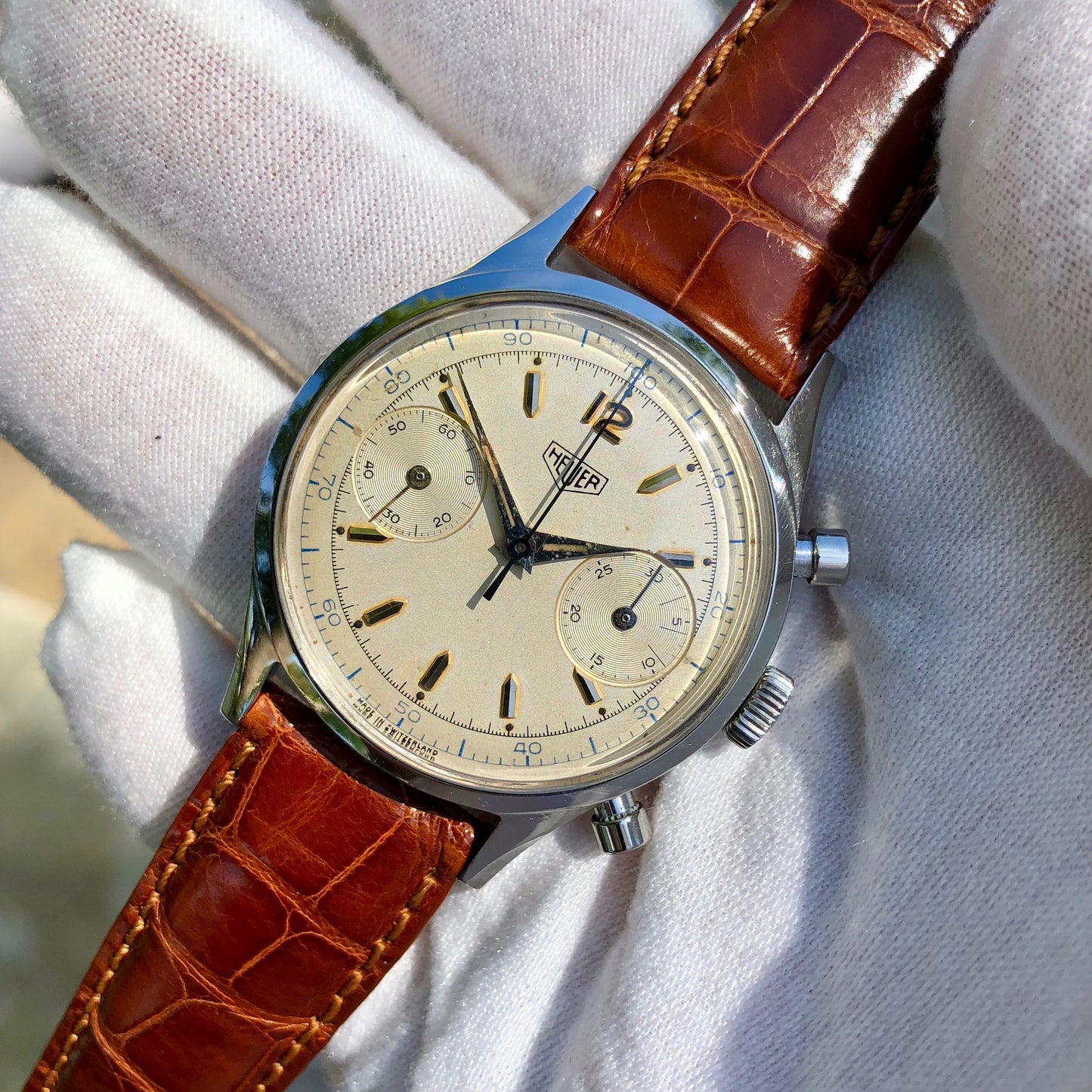 Vintage Heuer Pre Carrera 3336D Steel Decimal Tracking Chronograph 37mm Wristwatch - Hashtag Watch Company