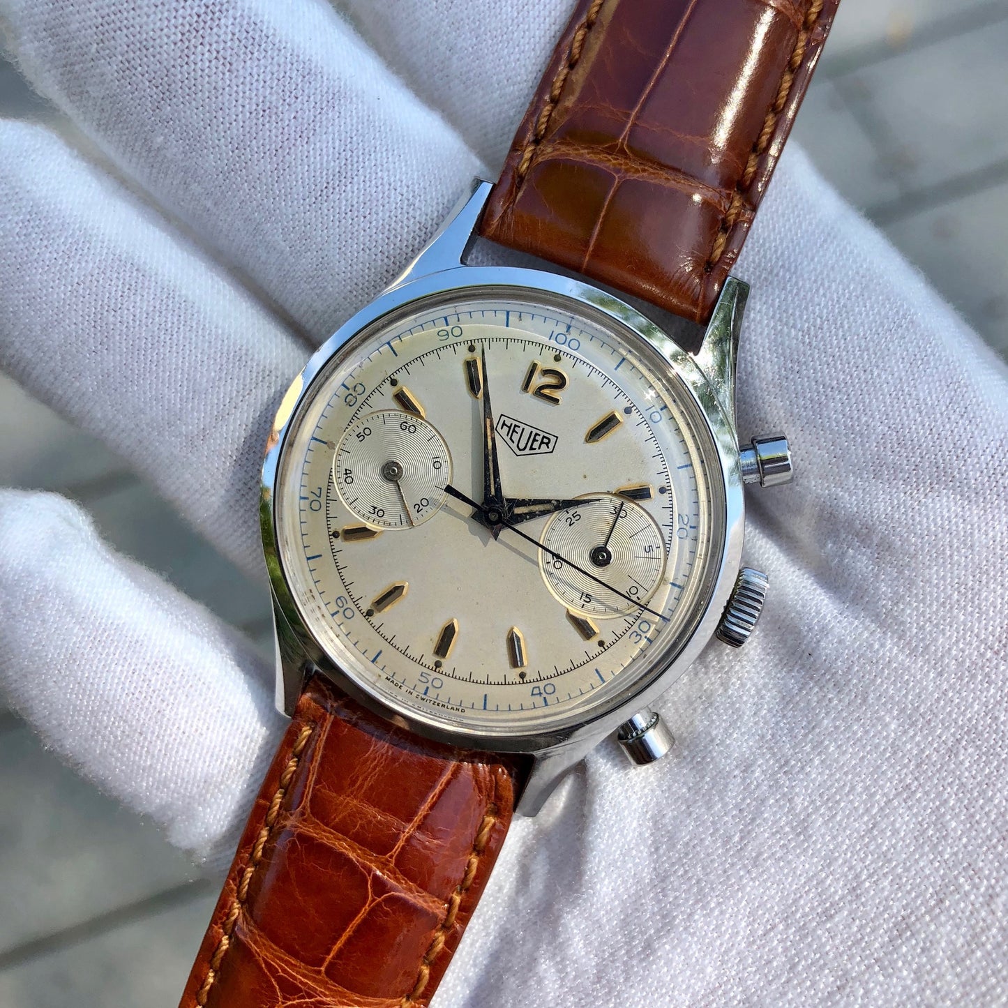 Vintage Heuer Pre Carrera 3336D Steel Decimal Tracking Chronograph 37mm Wristwatch - Hashtag Watch Company