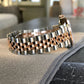 Rolex Datejust 178271 MOP Diamond Dial Midsize Steel Rose Gold Wristwatch Box Papers - Hashtag Watch Company