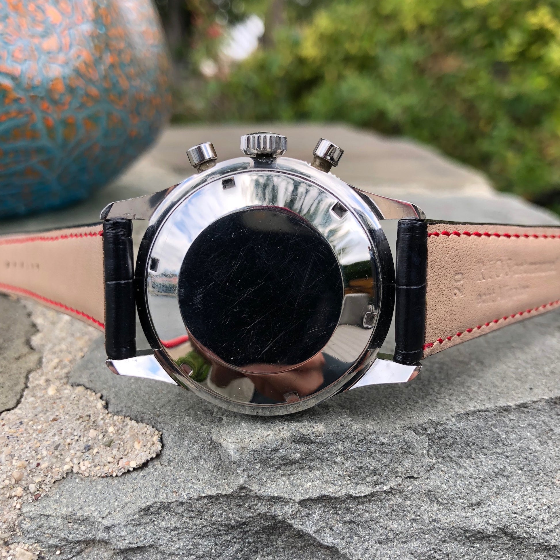 Vintage Meylan 816A Stainless Steel Chronograph Manual 37mm Wristwatch Circa 1960's - Hashtag Watch Company
