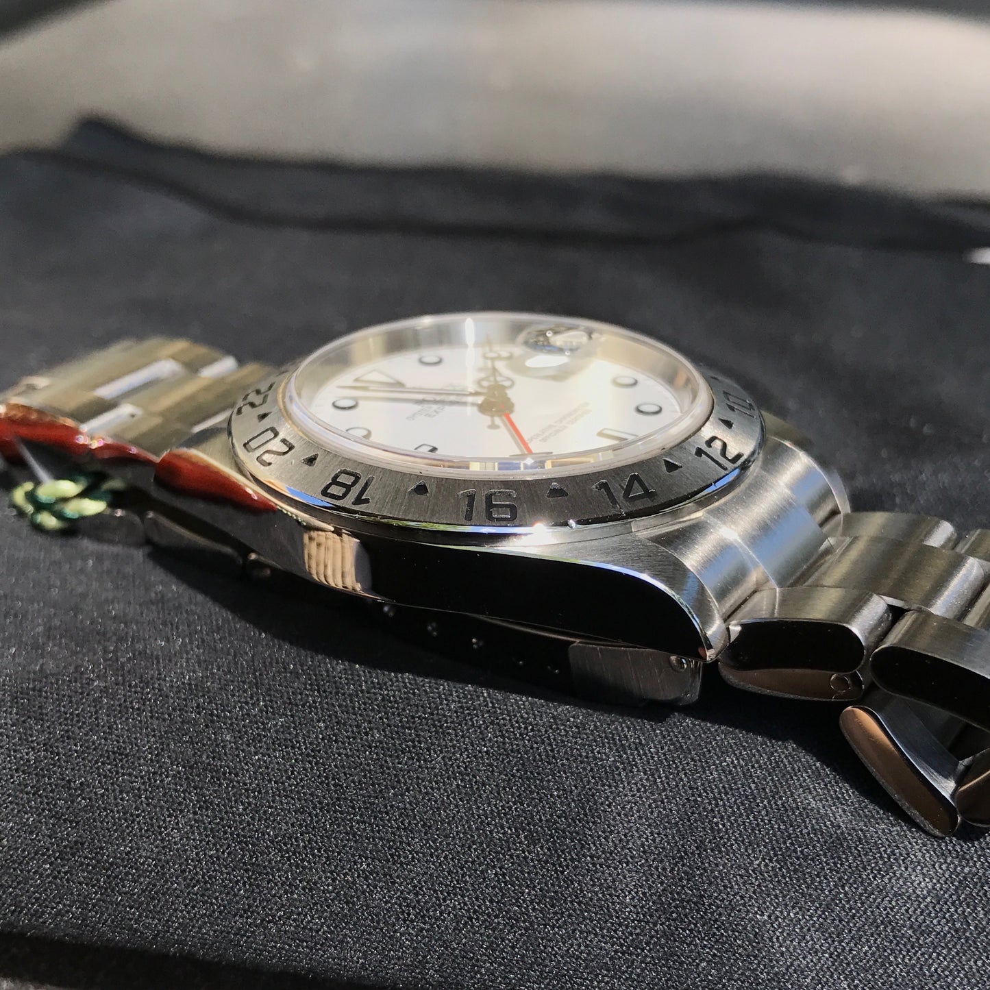 Rolex Explorer II 16570 Stainless Steel GMT Oyster "Z" Serial No Holes Automatic Wristwatch Box & Papers - Hashtag Watch Company