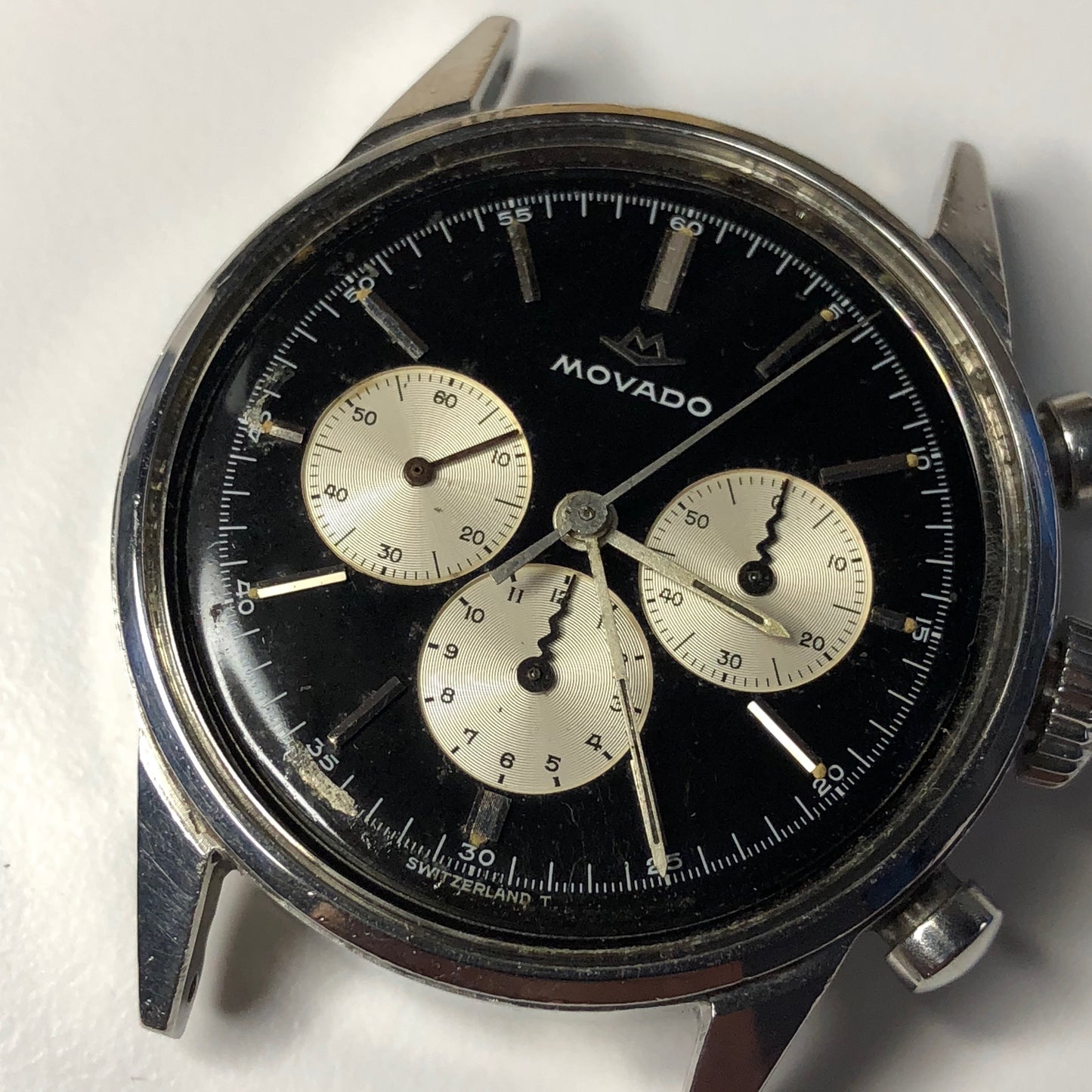 Vintage Movado Sub Sea M95 Chronograph Stainless Steel Black Wristwatch 1960's - Hashtag Watch Company