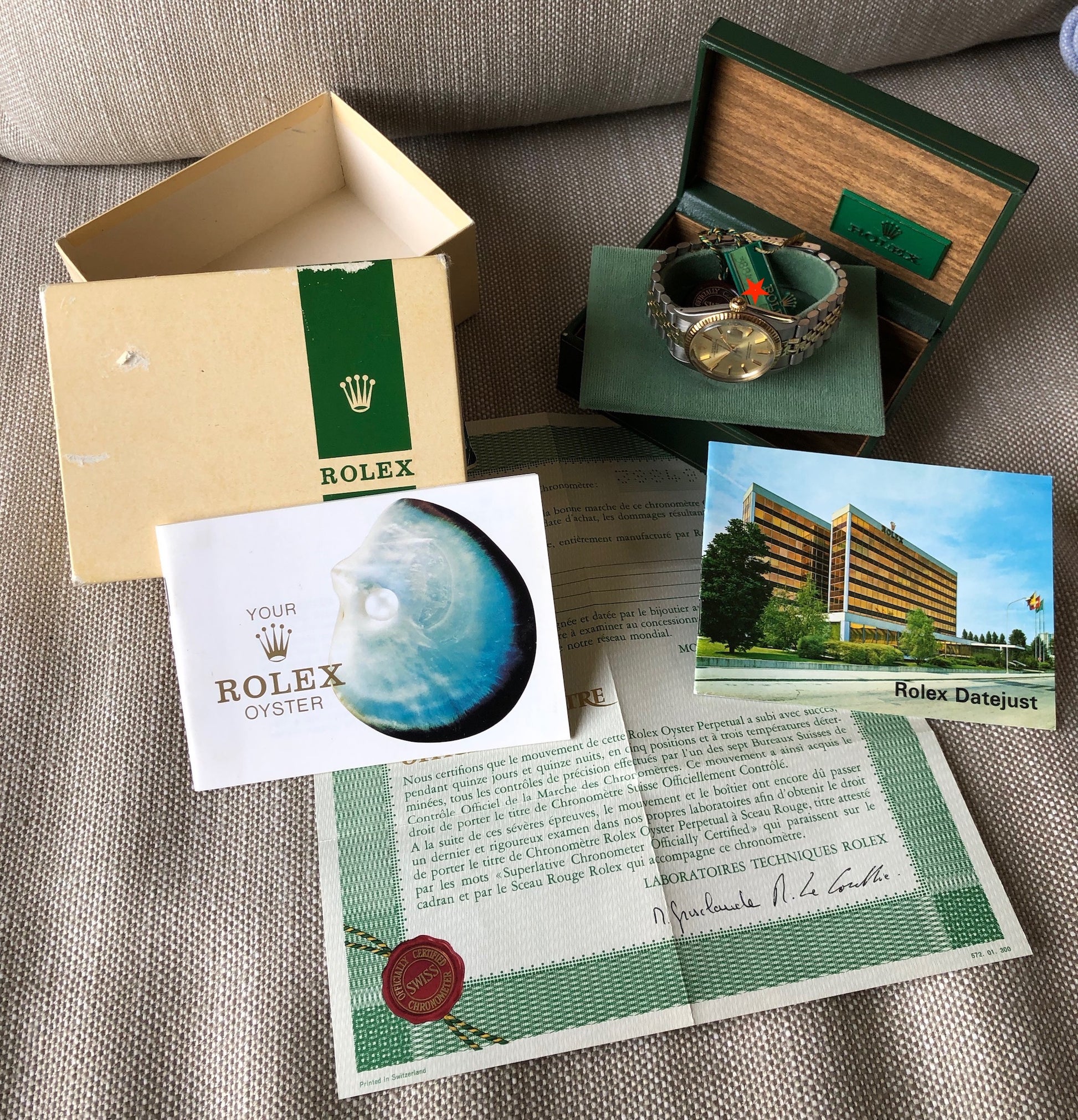Vintage Rolex Datejust 1601 Sigma Steel Gold Two Tone Jubilee Champagne Automatic Wristwatch Box Papers Circa 1973 - Hashtag Watch Company