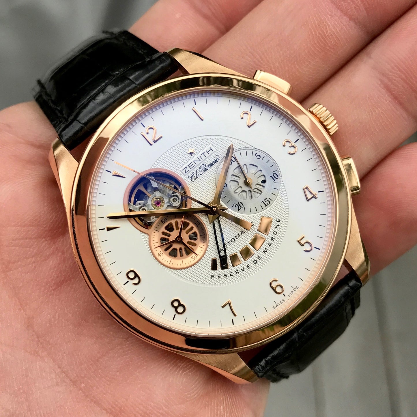 Zenith El Primero 18.0520.4021 18K Rose Gold Grande Class XXT Automatic Chronograph Wristwatch Box & Papers - Hashtag Watch Company
