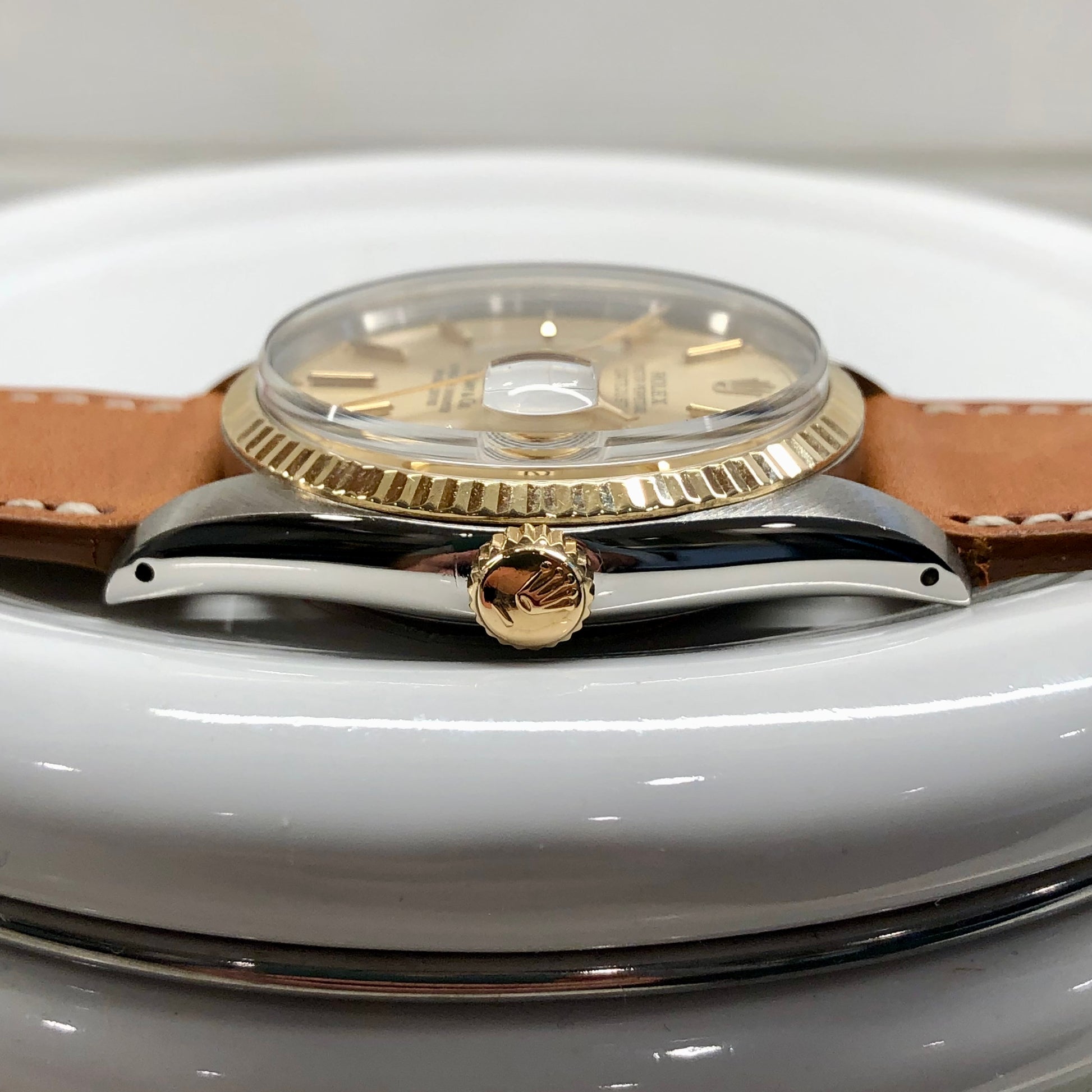 1978 Rolex Datejust 16013 Two Tone Tiffany & Co. Champagne Dial Wristwatch - Hashtag Watch Company