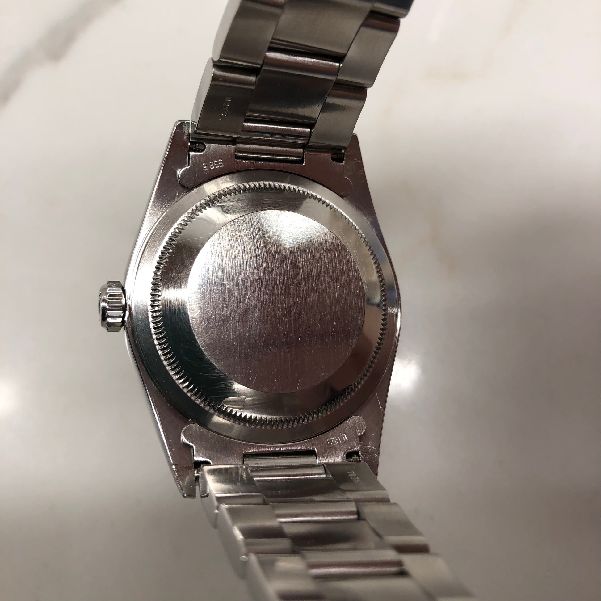 2002 Rolex Datejust 16234 Blue Roman Fluted White Gold Bezel Oyster Wristwatch Box Papers - Hashtag Watch Company