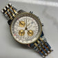 Breitling Old Navitimer II D13022 Two Tone Gold Steel Automatic Chronograph Box Papers - Hashtag Watch Company