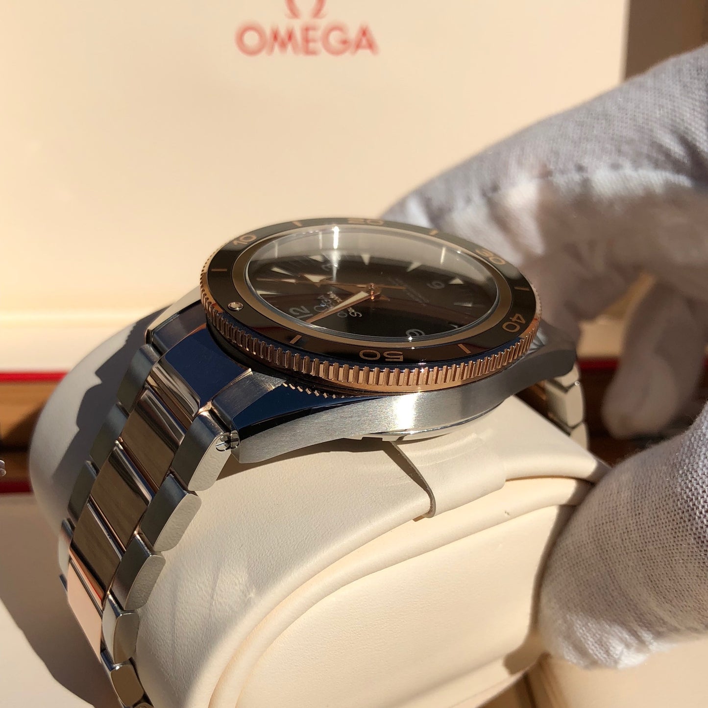 Omega Seamaster 300 Master Co-Axial 41MM 233.20.41.21.01.001 Steel Rose Gold Two Tone Wristwatch Circa 2018 - Hashtag Watch Company