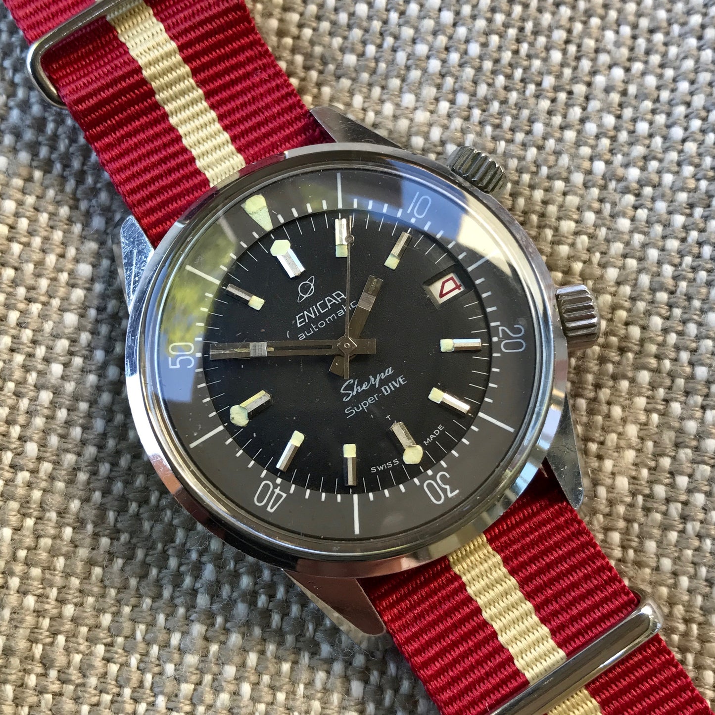 Vintage Enicar Sherpa Super Dive 2342 Polish Military Stainless Steel Automatic Compressor Wristwatch 1960's - Hashtag Watch Company