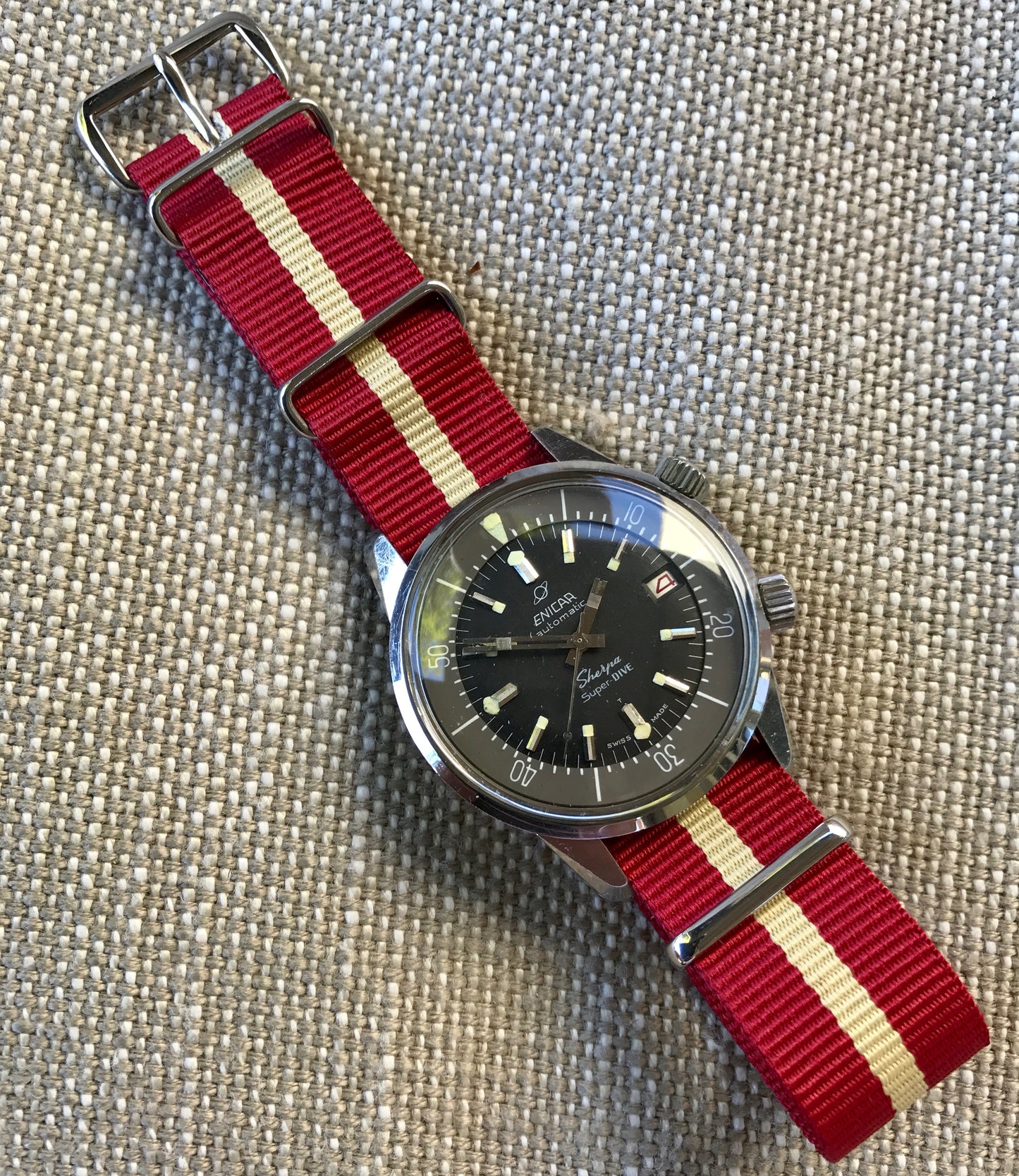 Vintage Enicar Sherpa Super Dive 2342 Polish Military Stainless Steel Automatic Compressor Wristwatch 1960's - Hashtag Watch Company