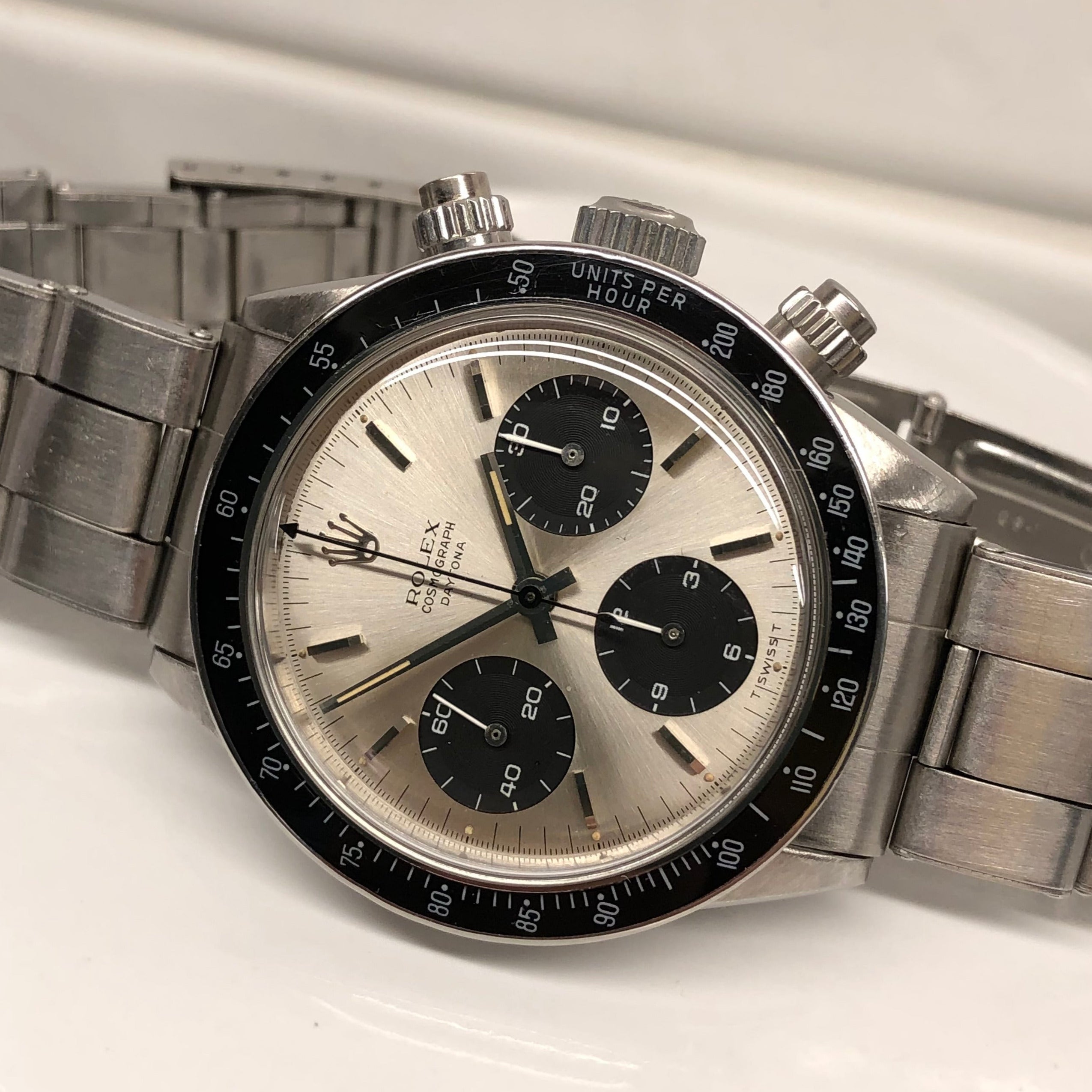まるさん専用 1966 Rolex Daytona 6240 Cosmograph Silver Steel Oyster Chronograph