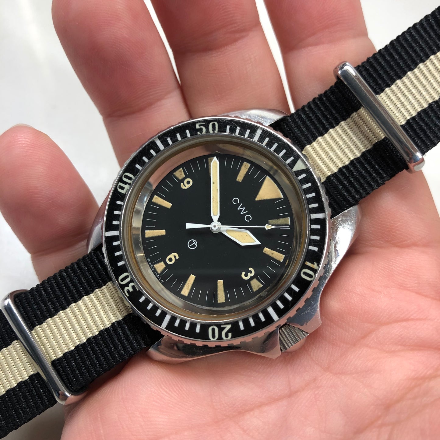 Vintage CWC Cabot Watch Company Issued Milsub Divers Automatic 0977.165 Circa 1981 - Hashtag Watch Company