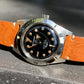 Vintage Berthoud De Luxe Super Squale 1157 Automatic Black Dial Leather Wristwatch - Hashtag Watch Company