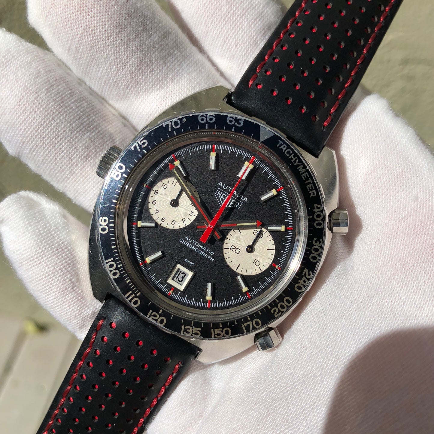 Vintage Heuer Autavia 1163 Viceroy Steel Chronograph Cal. 12 Wristwatch Circa 1972 - Hashtag Watch Company