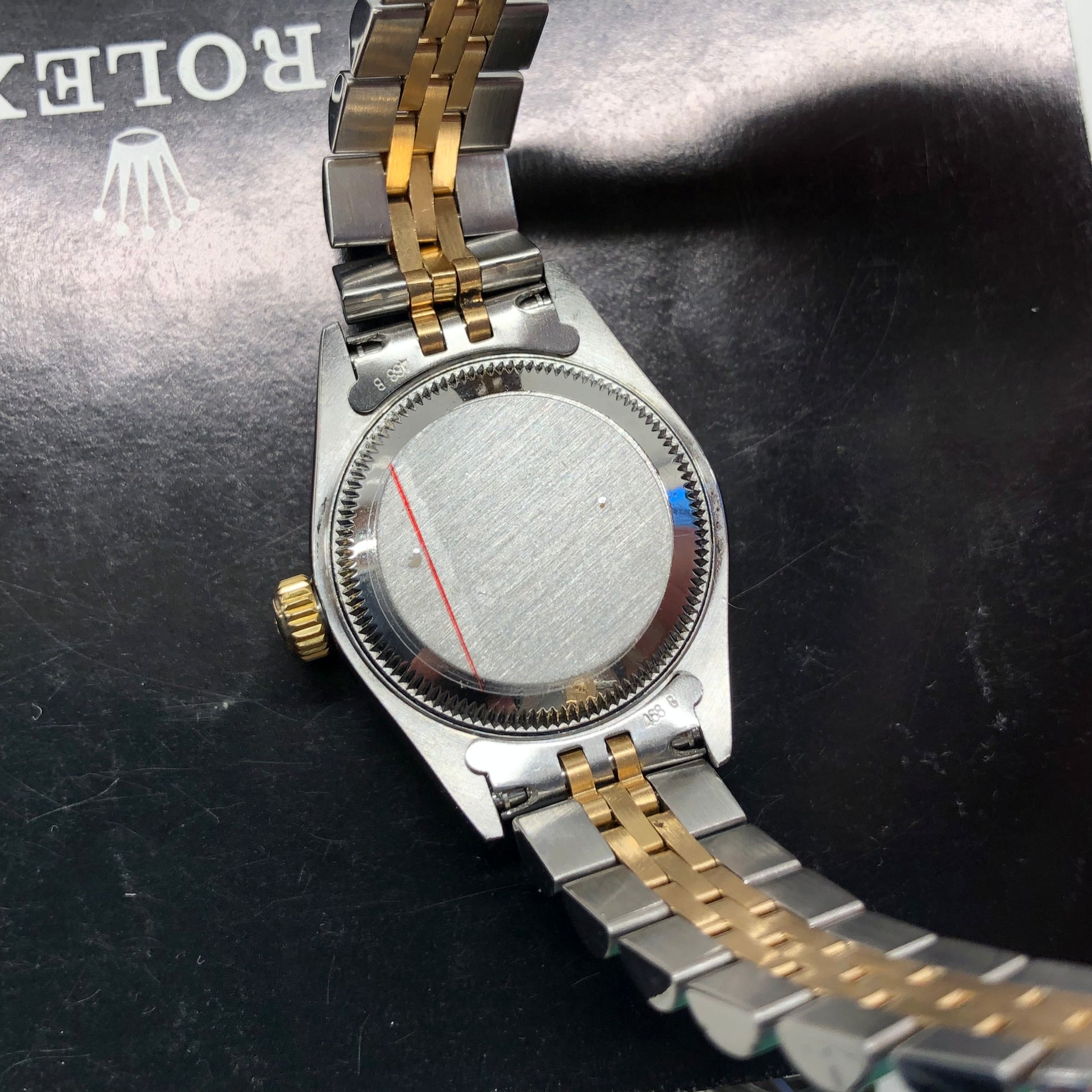 2000 Rolex Ladies Datejust 79173 Two Tone Black Diamond Dial Jubilee No Holes Case Automatic Wristwatch - Hashtag Watch Company