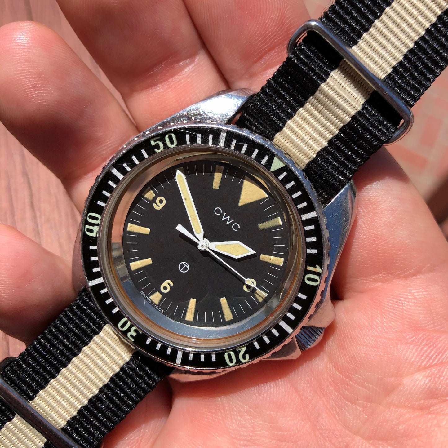 Vintage CWC Cabot Watch Company Issued Milsub Divers Automatic 0977.165 Circa 1981 - Hashtag Watch Company