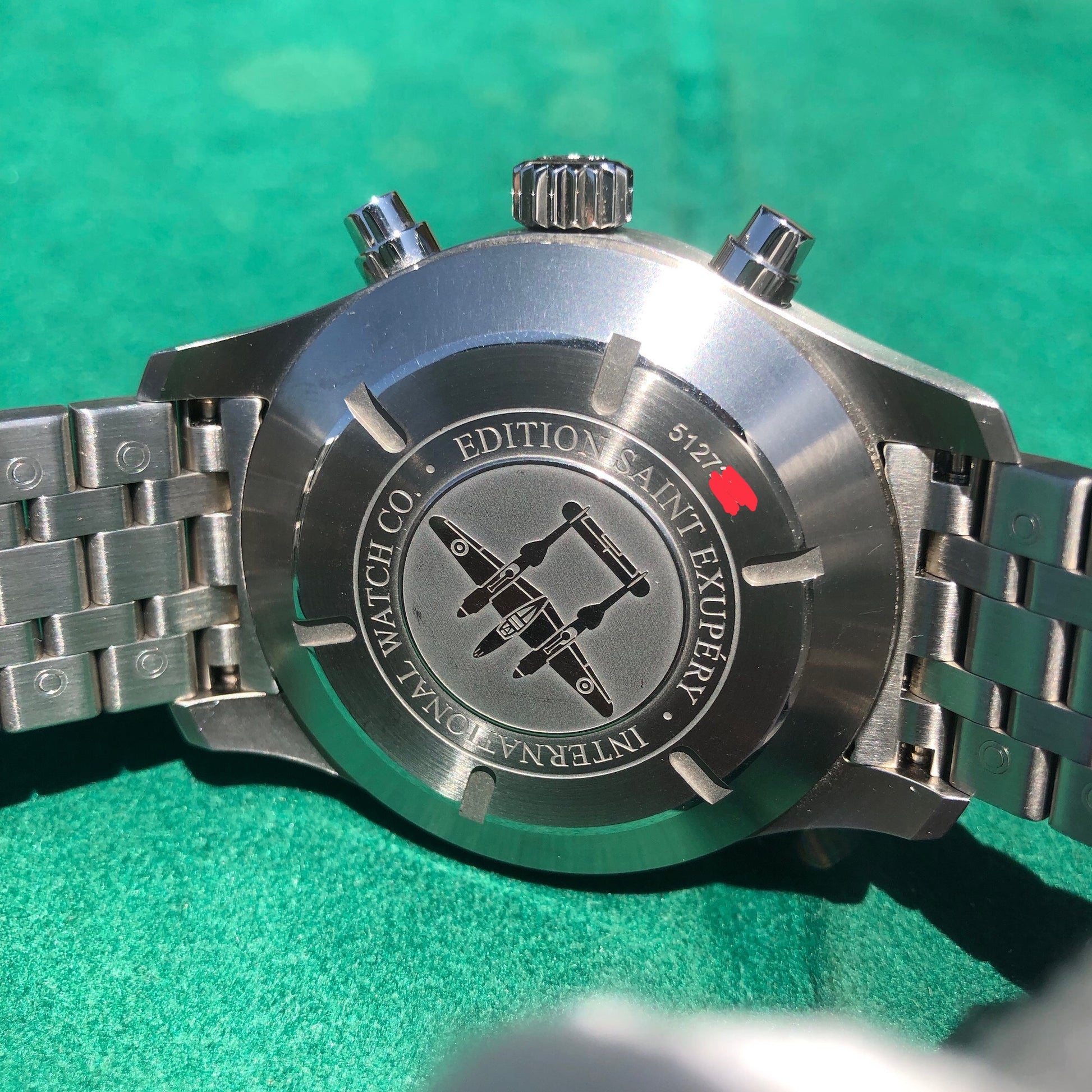 IWC Pilot Antoine de Saint Exupery Chronograph IW387806 Automatic Brown Wristwatch - Hashtag Watch Company