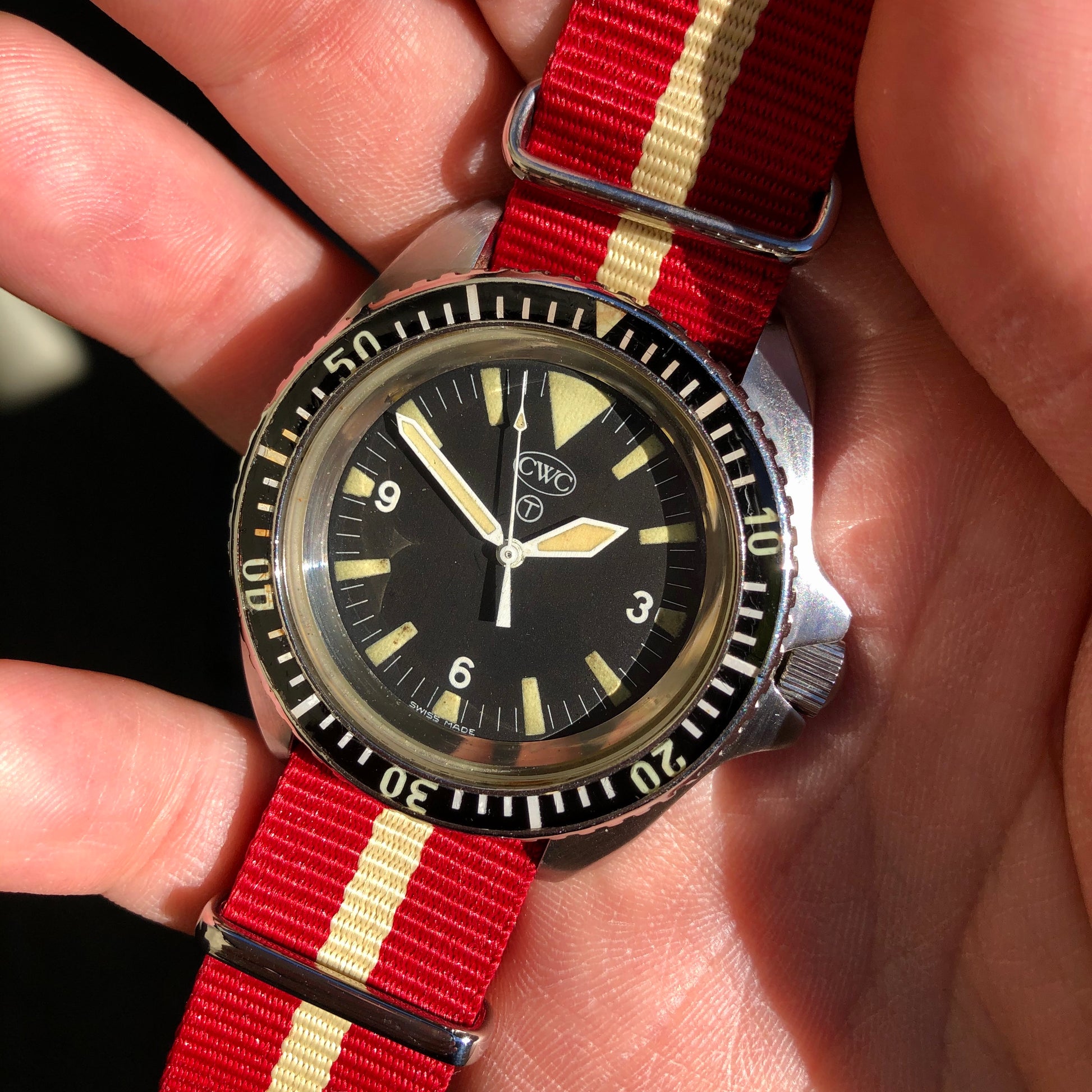 Vintage CWC Cabot Watch Company Milsub Divers Automatic 0977.165 Wristwatch Circa 1982 - Hashtag Watch Company