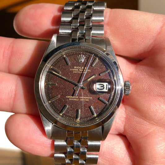 1971 Rolex Datejust 1600 Tropical Steel Jubilee Automatic Wristwatch with Box and Papes - Hashtag Watch Company