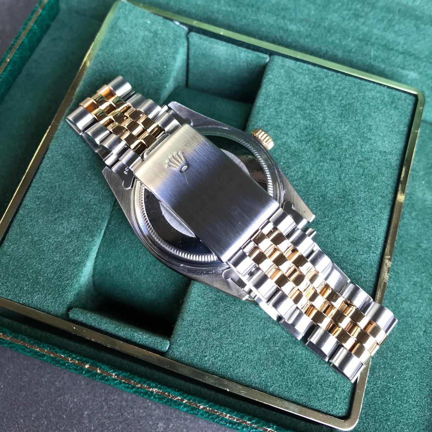 Vintage Rolex Datejust 16013 Two Tone Steel Gold Jubilee Wristwatch 1984 Box Papers - Hashtag Watch Company