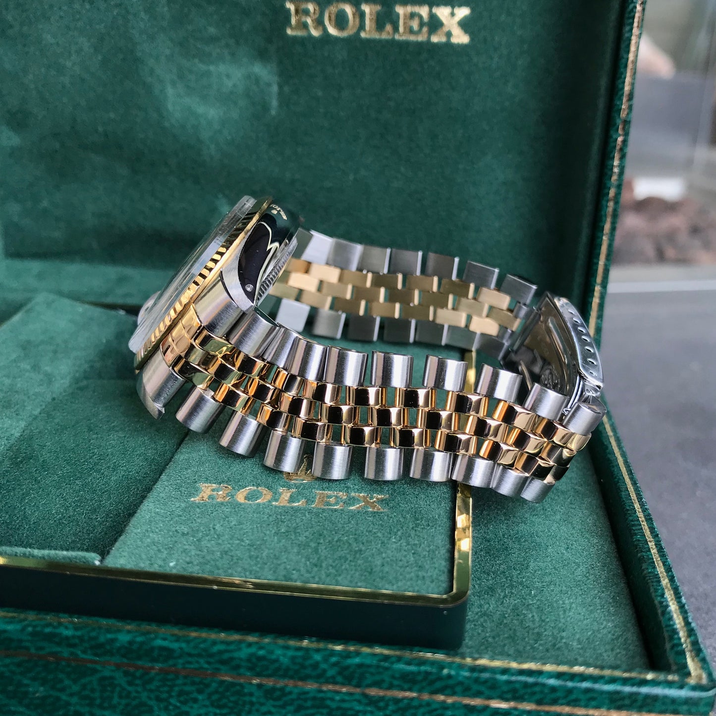 Vintage Rolex Datejust 16013 Two Tone Steel Gold Jubilee Wristwatch 1984 Box Papers - Hashtag Watch Company