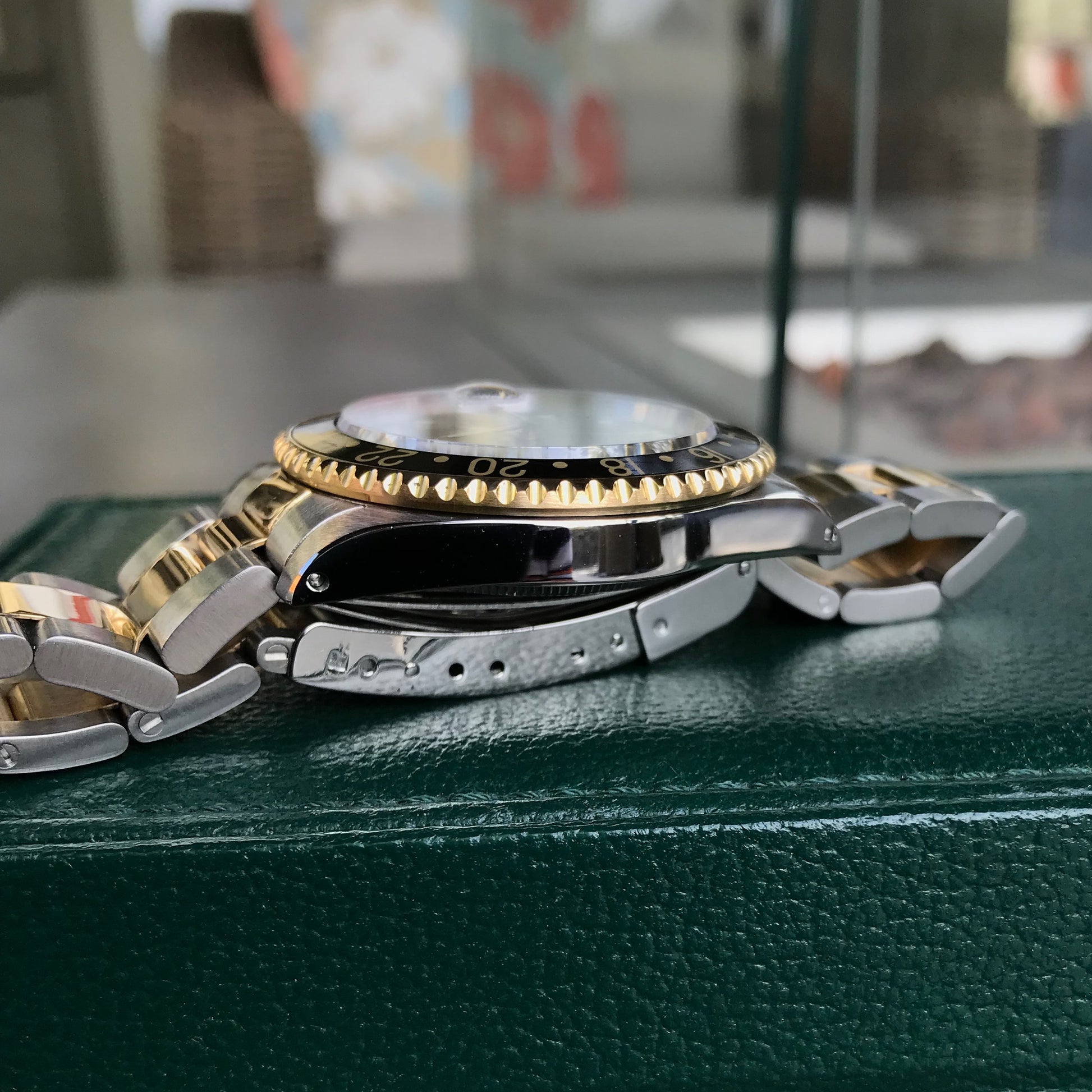 Rolex GMT MASTER II 16713 Two Tone Steel Gold Black Oyster Automatic Watch Box Papers 1991 - Hashtag Watch Company