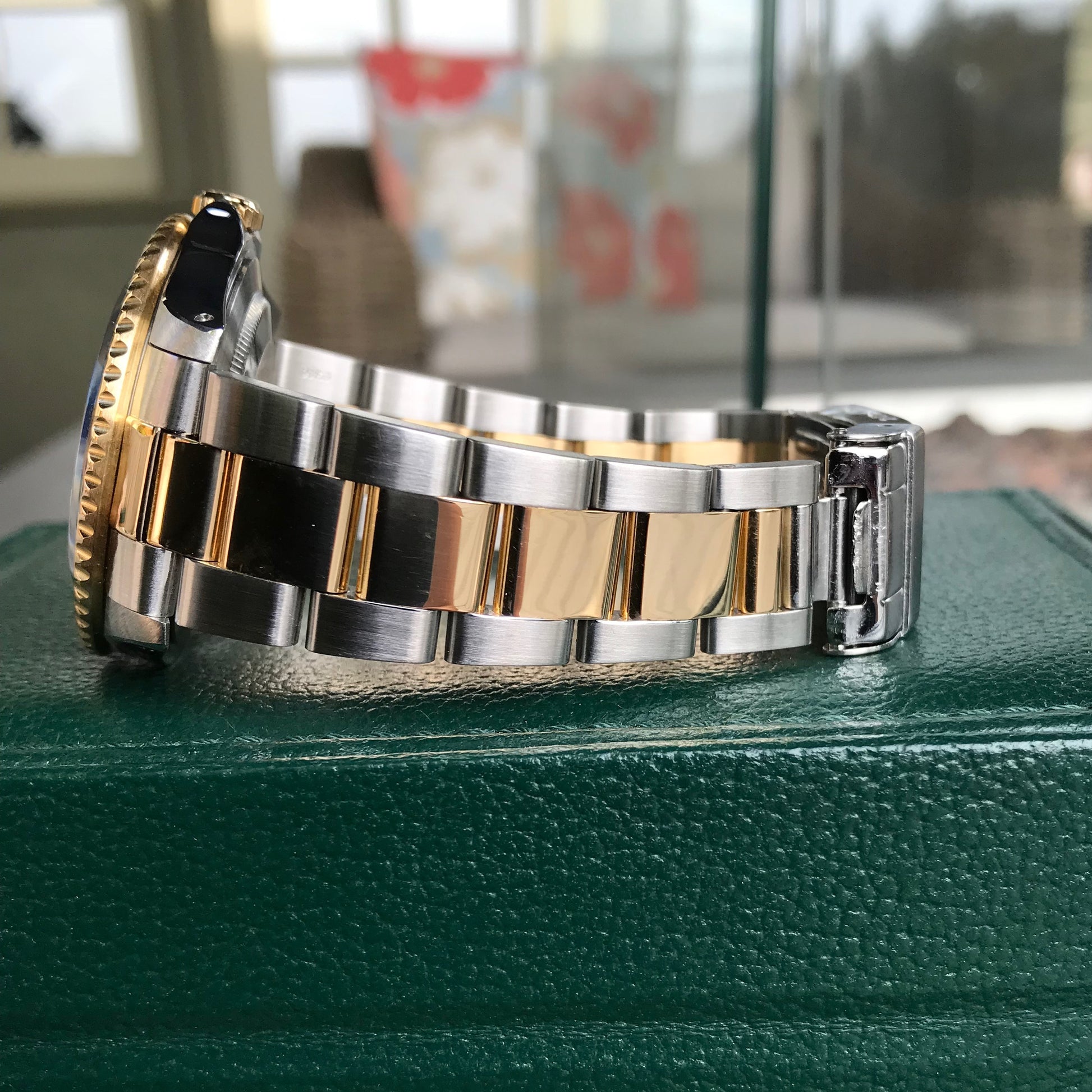 Rolex GMT MASTER II 16713 Two Tone Steel Gold Black Oyster Automatic Watch Box Papers 1991 - Hashtag Watch Company