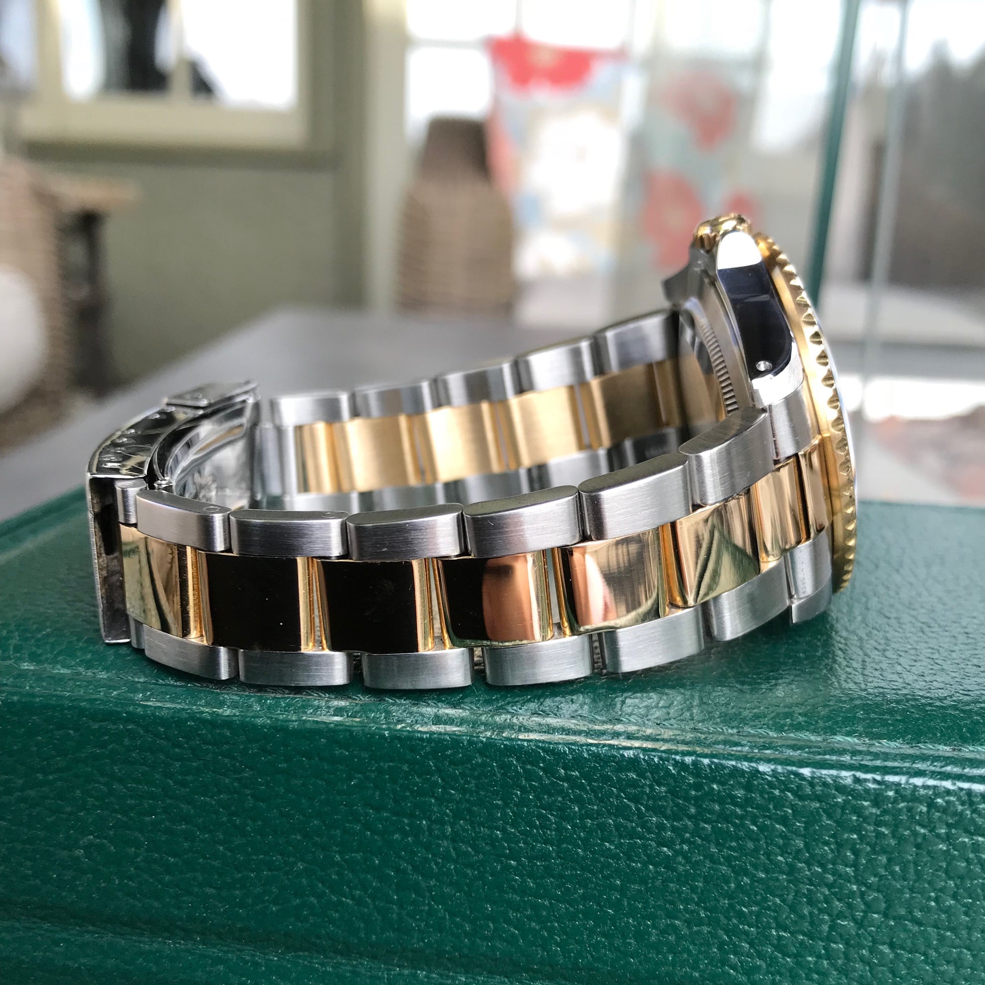 Rolex GMT MASTER II 16713 Two Tone Steel Gold Black Oyster Automatic Watch Box Papers 1991 - Hashtag Watch Company