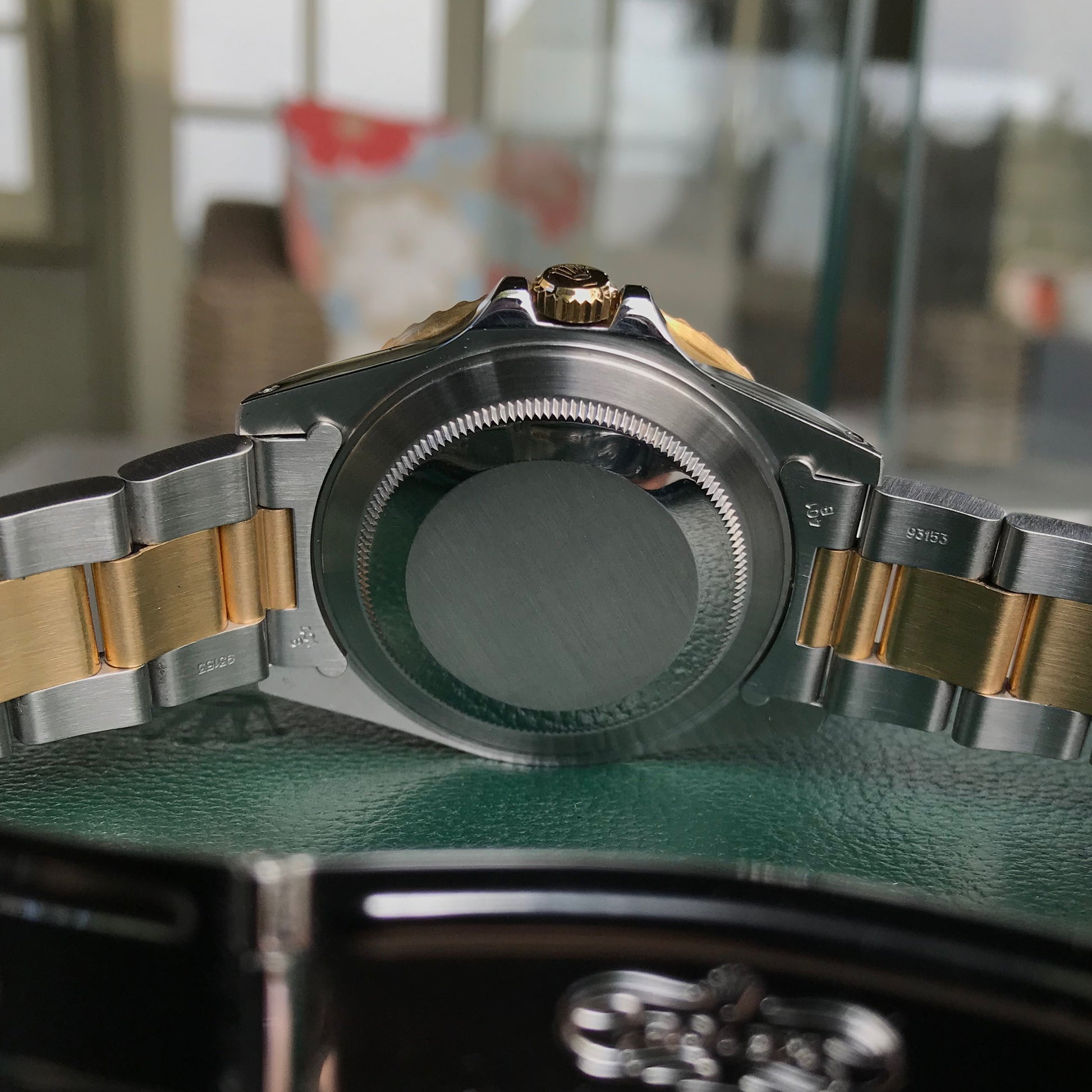 Rolex GMT MASTER II 16713 Two Tone Steel Gold Black Oyster Automatic Watch Box Papers 1991 - Hashtag Watch Company