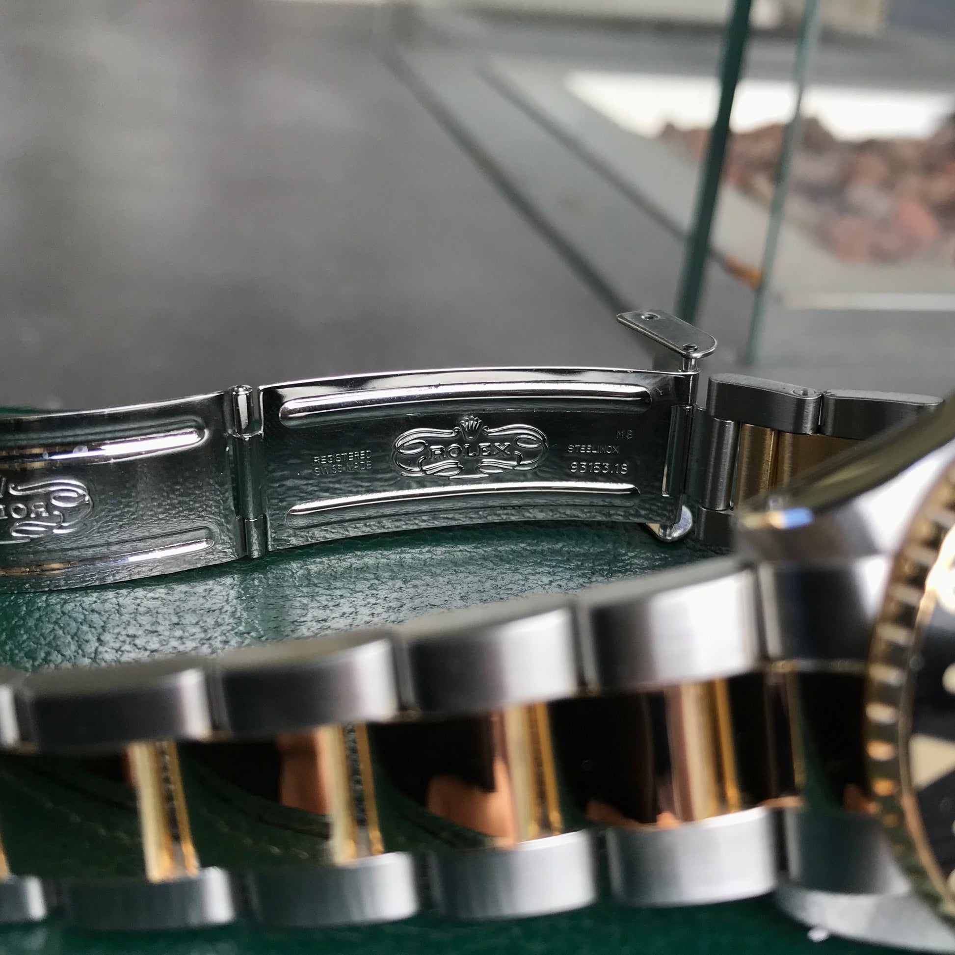 Rolex GMT MASTER II 16713 Two Tone Steel Gold Black Oyster Automatic Watch Box Papers 1991 - Hashtag Watch Company