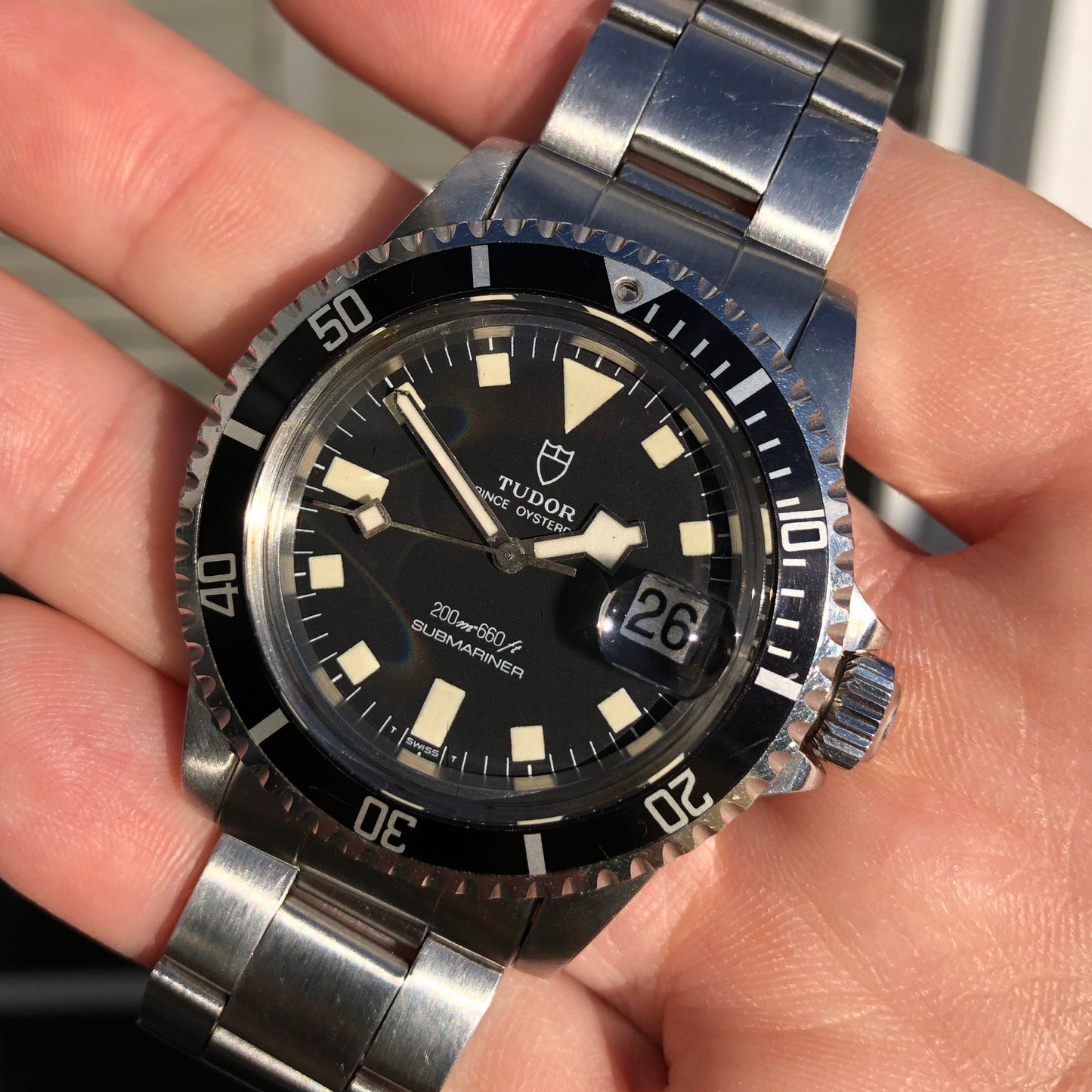 1981 Tudor Submariner 94110 Snowflake Black Oysterdate Wristwatch - Hashtag Watch Company