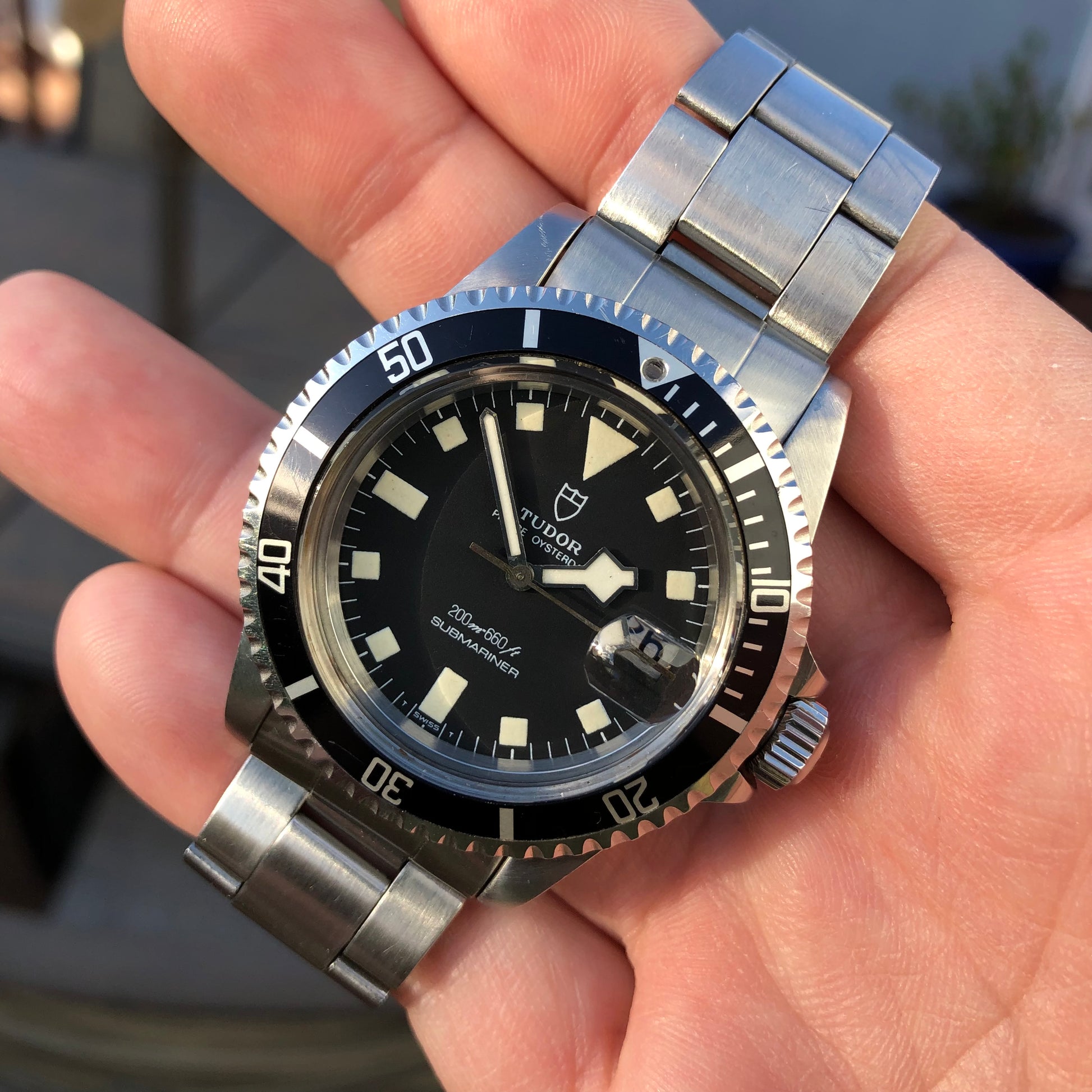 1981 Tudor Submariner 94110 Snowflake Black Oysterdate Wristwatch - Hashtag Watch Company