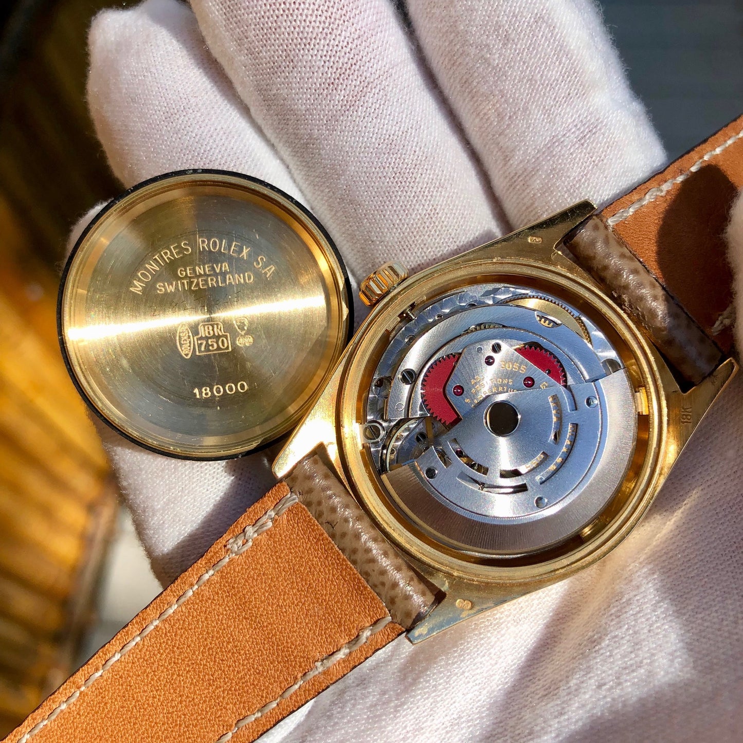 Rolex President 18038 Day Date 18K Yellow Gold Champagne Stick Wristwatch Circa 1986 - Hashtag Watch Company