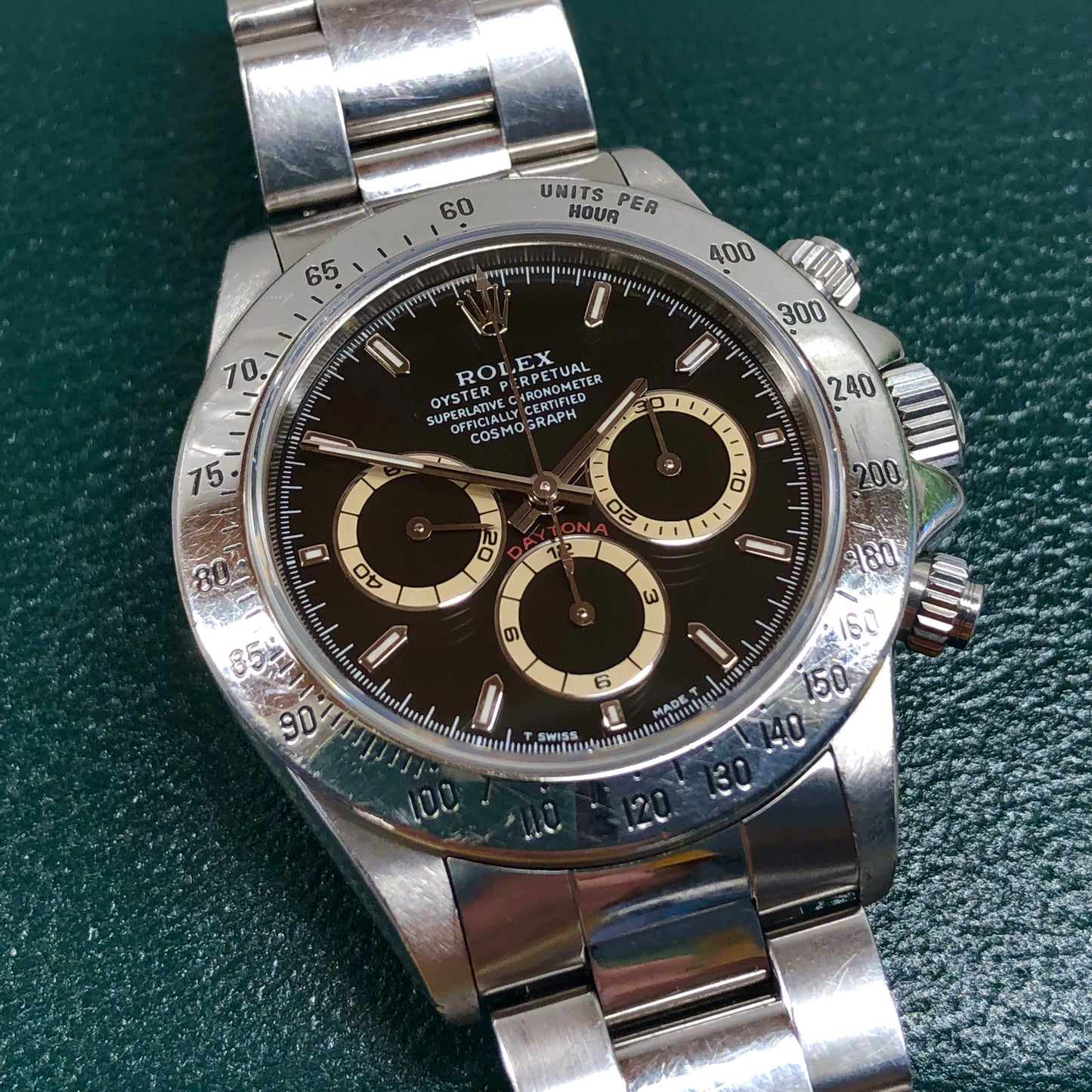 1995 Rolex Daytona Zenith 16520 Patrizzi Black Dial Steel Automatic Chronograph Wristwatch - Hashtag Watch Company