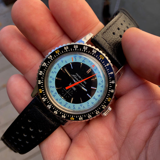Vintage Favre Leuba Bivouac 53203 Eddie Bauer Stainless Steel Barometer Wristwatch - Hashtag Watch Company