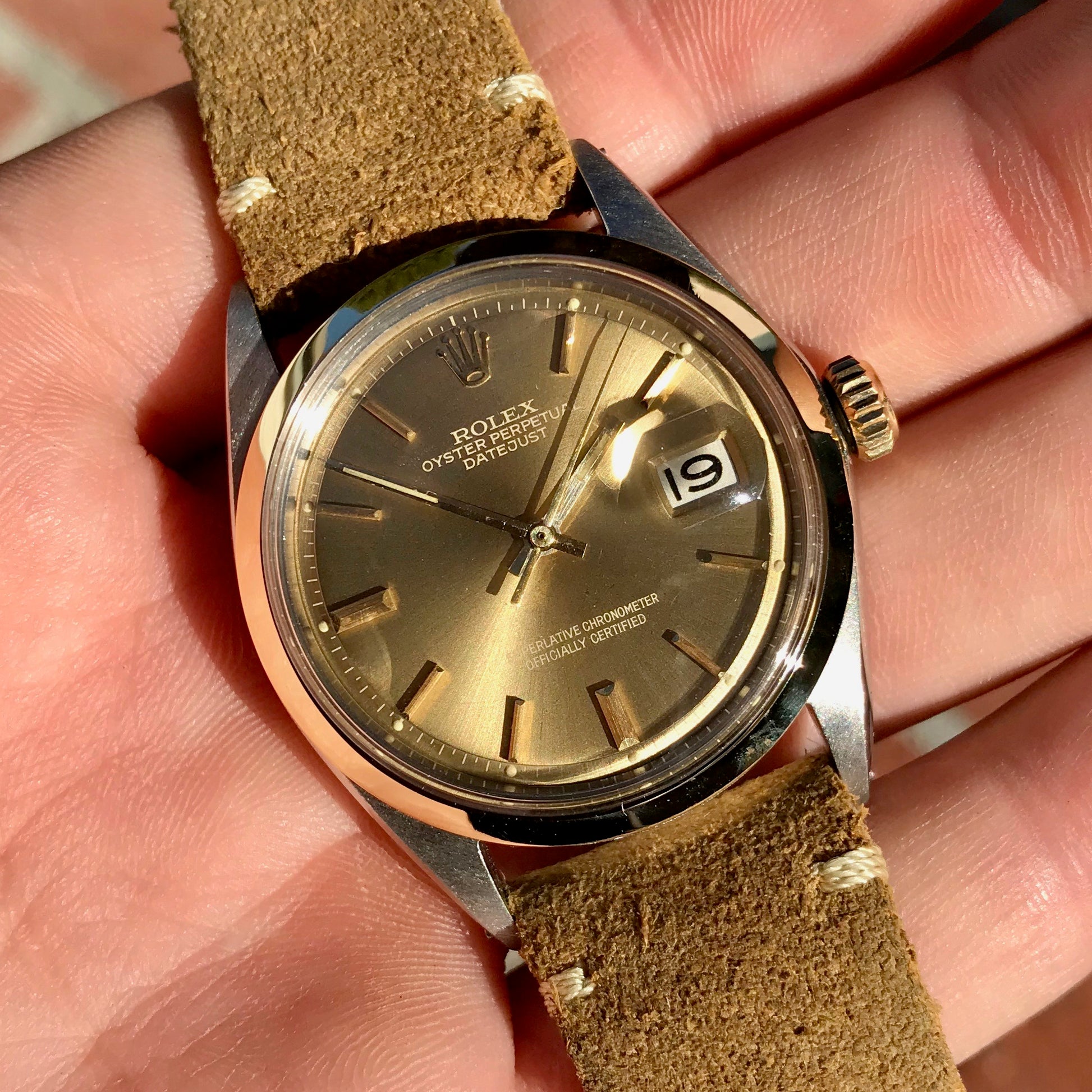 Vintage Rolex 1601 1601/3 Sigma Dial Metallic Caliber 1560 Steel Gold Wristwatch 1966 - Hashtag Watch Company