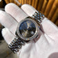 Rolex Datejust 178384 31mm Midsize Bronze Roman Pave Diamond Bezel Set VI Steel Jubilee Wristwatch Box Papers - Hashtag Watch Company